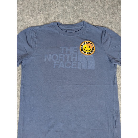 The North Face Womens T Shirt Nature is Good Graphic Top‎ Blue S - Picture 4 of 7